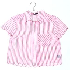 Timing | Striped Button Blouse | Beach | Swim Summer | Barbie | Retro | Funky |